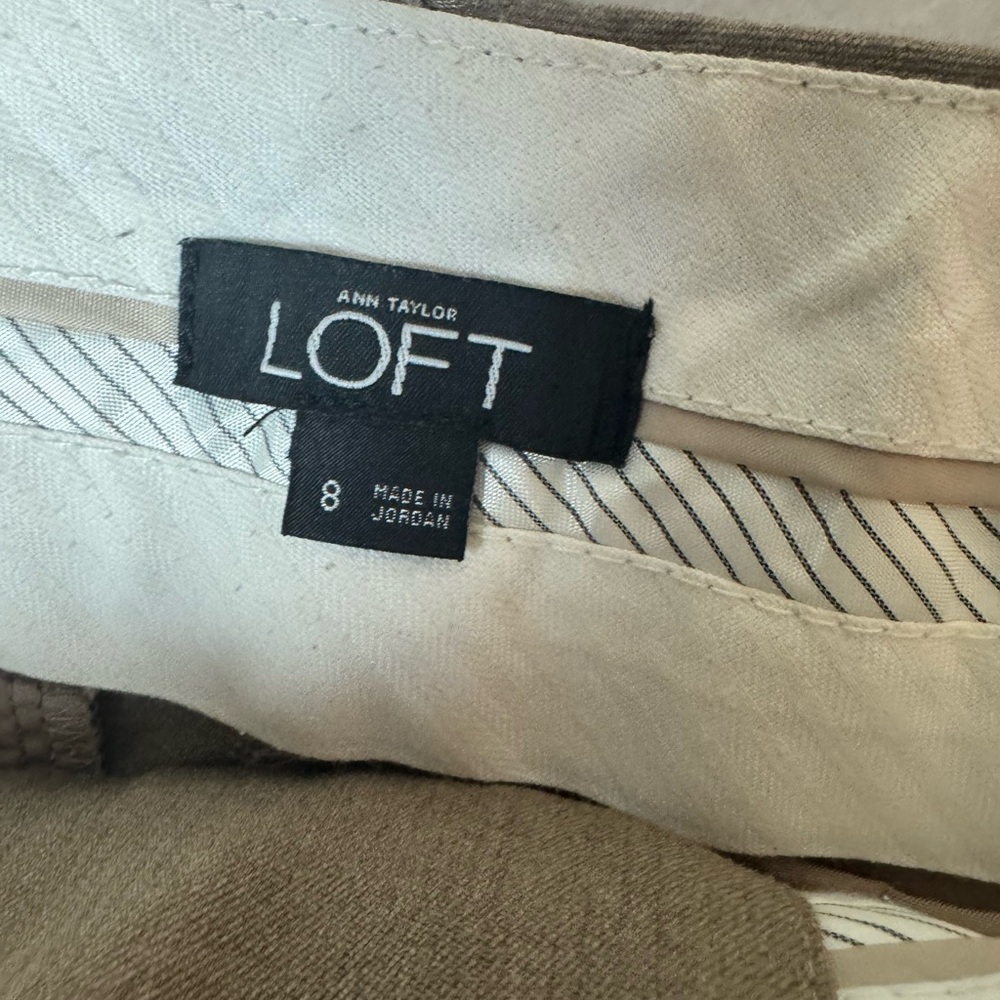 Ann Taylor LOFT Taupe Dress Pants | Size 8 - Picture 2 of 6